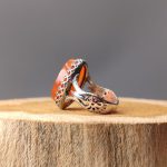 انگشتر نقره مردانه عقیق قرمز حکاکی کلاه‌خود