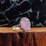 انگشتر نقره زنانه عقیق سوسنی حکاکی علی