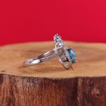 انگشتر نقره زنانه جواهری فیروزه نیشابور