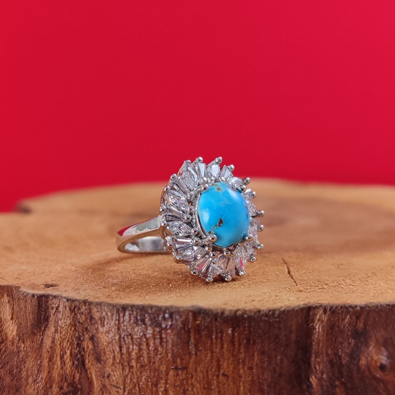 انگشتر نقره زنانه جواهری فیروزه نیشابور انگشتر نقره زنانه جواهری فیروزه نیشابور