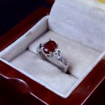 انگشتر نقره زنانه جواهری عقیق سرخ یمنی