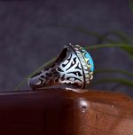 انگشتر نقره مردانه فیروزه نیشابور اصل