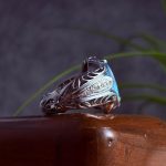 انگشتر نقره مردانه توپاز سوئیسی اصل