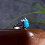 انگشتر نقره زنانه جواهری فیروزه نیشابور اصل