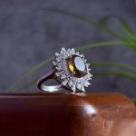 انگشتر نقره زنانه جواهری الکساندریت اصل