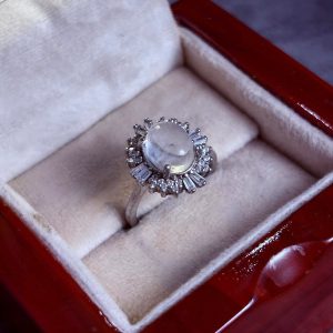 انگشتر نقره زنانه جواهری دُر نجف اصل