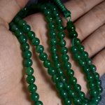 تسبیح عقیق سبز دانه گرد نمره 6