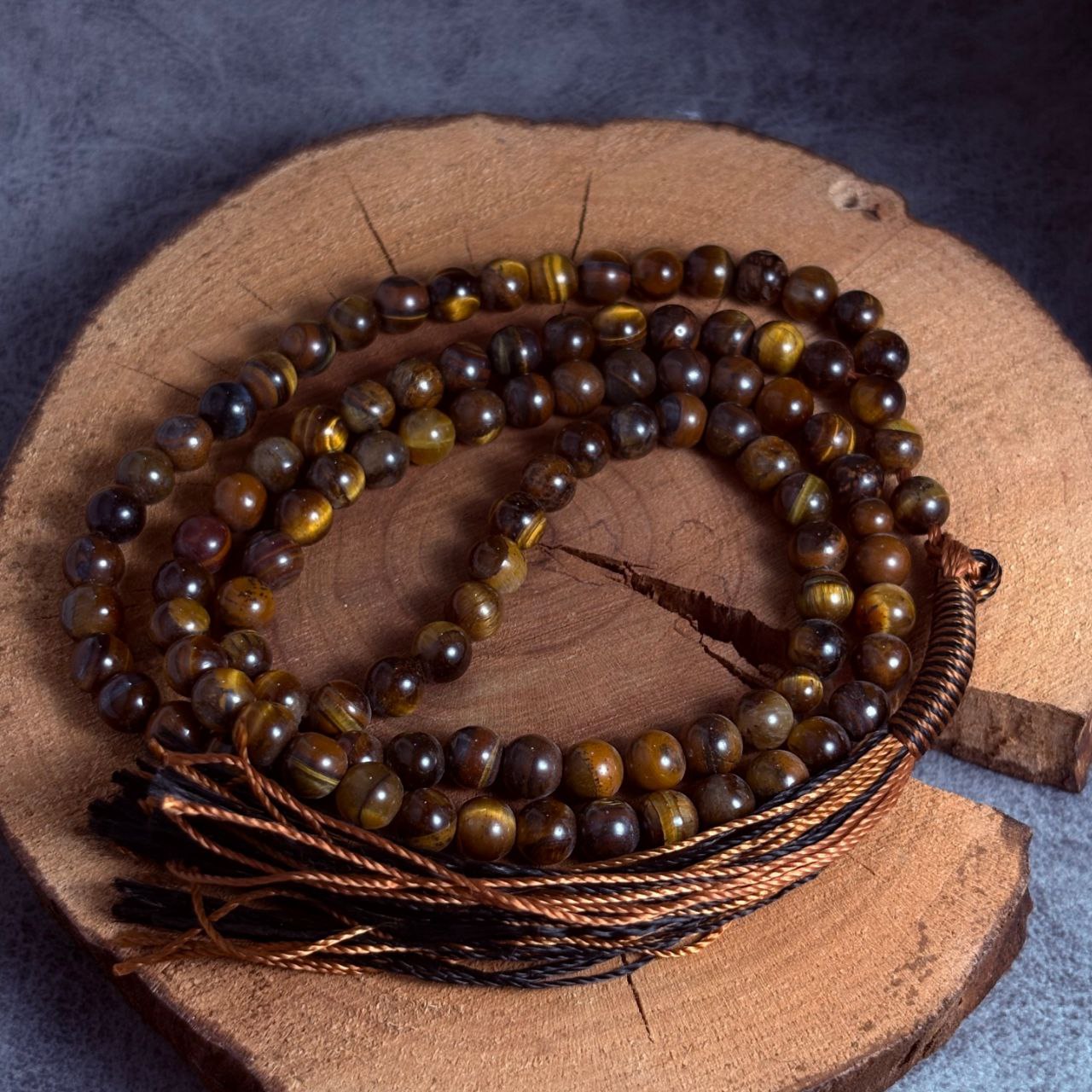 تسبیح چشم ببر (تایگر) دانه گرد نمره 6 تسبیح چشم ببر (تایگر) دانه گرد نمره 6