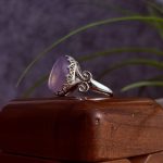 انگشتر نقره زنانه عقیق سوسنی حکاکی یا رقیه