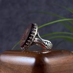 انگشتر نقره مردانه کبدی خراسانی حکاکی مظلومه زهرا