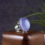 انگشتر نقره مردانه عقیق یمنی کبود