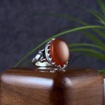 انگشتر نقره مردانه عقیق یمنی سرخ
