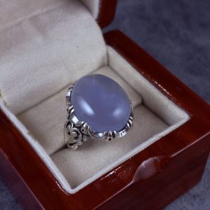 انگشتر نقره مردانه عقیق یمنی کبود