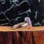 انگشتر نقره زنانه عقیق سوسنی حکاکی یا زهرا