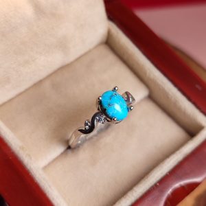 انگشتر نقره زنانه فیروزه نیشابور