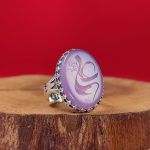 انگشتر نقره مردانه عقیق سوسنی حکاکی زینب (اثر استاد رفیع)