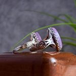 ست انگشتر زنانه مردانه عقیق سوسنی حکاکی یا علی یا زهرا