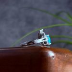 انگشتر نقره زنانه جواهری فیروزه نیشابور اصل