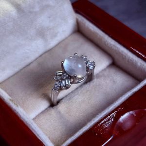 انگشتر نقره زنانه جواهری دُر نجف اصل