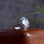 انگشتر نقره زنانه جواهری دُر نجف اصل