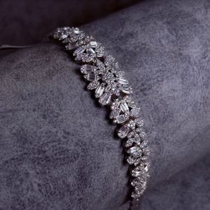 دستبند نقره زنانه جواهری