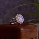 انگشتر نقره زنانه عقیق سوسنی حکاکی یا رقیه