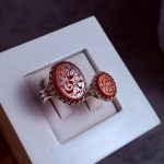 ست انگشتر زنانه مردانه عقیق سرخ حکاکی یا علی یا زهرا