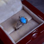 انگشتر نقره زنانه جواهری فیروزه نیشابور اصل