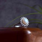 انگشتر نقره زنانه جواهری مروارید پرورشی اصل