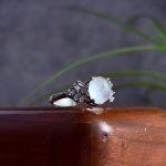 انگشتر نقره زنانه جواهری دُر نجف اصل