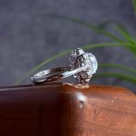 انگشتر نقره زنانه جواهری دُر نجف اصل