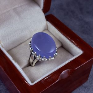 انگشتر نقره مردانه عقیق یمنی کبود