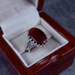 انگشتر نقره مردانه عقیق یمنی سرخ