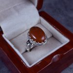 انگشتر نقره مردانه عقیق یمنی سرخ