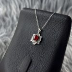 نیم‌ست نقره زنانه جواهری عقیق یمنی