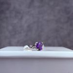 انگشتر نقره زنانه جواهری آمیتیست