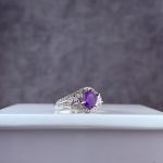 انگشتر نقره زنانه جواهری آمیتیست