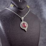 گردنبند زنانه جواهری یاقوت سرخ
