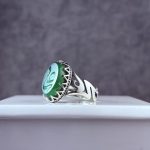 انگشتر نقره مردانه عقیق حکاکی علی (ع)