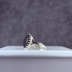انگشتر نقره زنانه عقیق مشکی