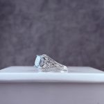 انگشتر نقره زنانه جواهری توپاز سوئیس