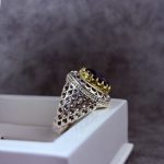 انگشتر نقره مردانه یاقوت کبود آفریقایی