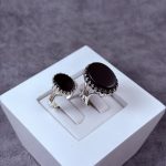 ست انگشتر زنانه مردانه عقیق مشکی