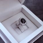 انگشتر نقره زنانه جواهری یاقوت کبود