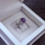 انگشتر نقره زنانه جواهری آمیتیست