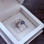 انگشتر نقره زنانه جواهری توپاز سوئیس