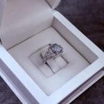 انگشتر نقره زنانه جواهری توپاز سوئیس