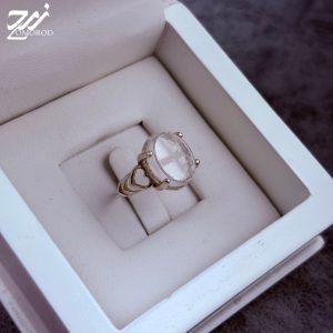 انگشتر نقره زنانه دُر نجف اصل