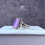 انگشتر نقره مردانه عقیق سوسنی حکاکی علی