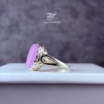 انگشتر نقره زنانه عقیق سوسنی حکاکی یا فاطمه الزهرا